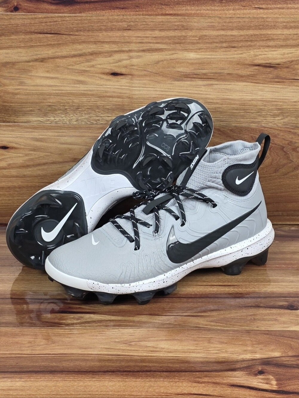 Nike Alpha Huarache NXT MCS Molded Cleats Mens Size 13 Grey Black DJ6519-003 New